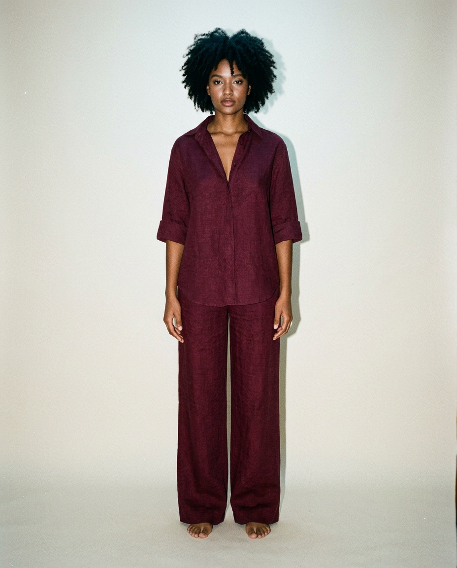 coordēt Cotton Co-ord Set | Women's Relaxed Loungewear Set | Cranberry Wednesday